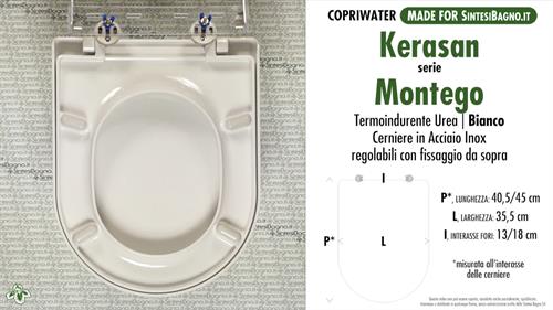WC-Sitz MADE für wc MONTEGO KERASAN Modell. Typ GEWIDMETER. Economic