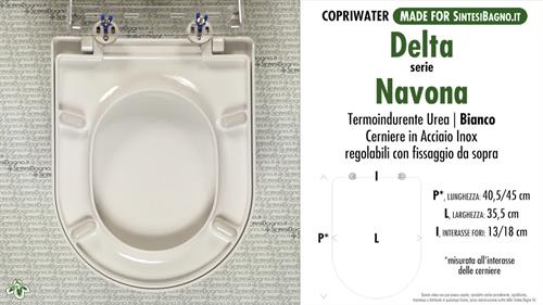 WC-Sitz MADE für wc NAVONA DELTA Modell. Typ GEWIDMETER. Economic