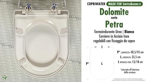 WC-Seat MADE for wc PETRA DOLOMITE model. Type DEDICATED. Cheap