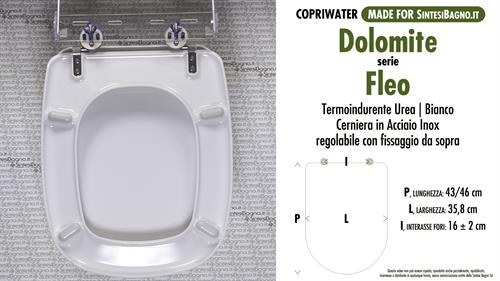 WC-Seat MADE for wc FLEO DOLOMITE model. Type DEDICATED. Cheap