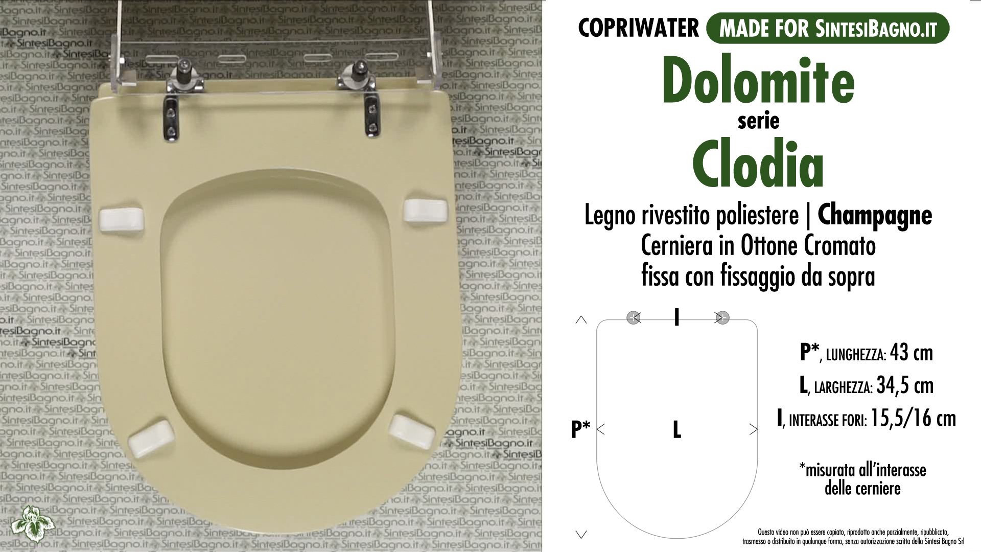 Wc Seat Made For Wc Clodia Dolomite Model Champagne Type Dedicated Sintesibagno Shop Online