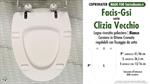 WC-Seat MADE for wc CLIZIA VECCHIO GSI Model. Type DEDICATED. Wood Covered