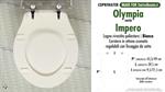 WC-Seat MADE for wc IMPERO OLYMPIA Model. Type DEDICATED. Wood Covered
