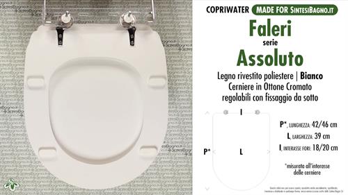 WC-Sitz MADE für wc ASSOLUTO FALERI Modell. Typ GEWIDMETER