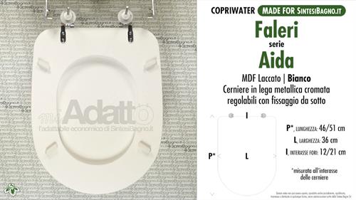 WC-Seat MADE for wc AIDA FALERI Model. Type ADAPTABLE. Cheap price