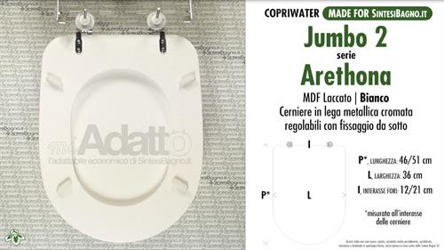 WC-Seat MADE for wc ARETHONA JUMBO 2 Model. Type ADAPTABLE. Cheap price