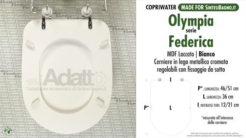 WC-Sitz MADE für wc FEDERICA OLYMPIA Modell. Typ ADAPTABLE. Wirtschaftlicher