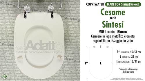 WC-Seat MADE for wc SINTESI CESAME Model. Type ADAPTABLE. Cheap price