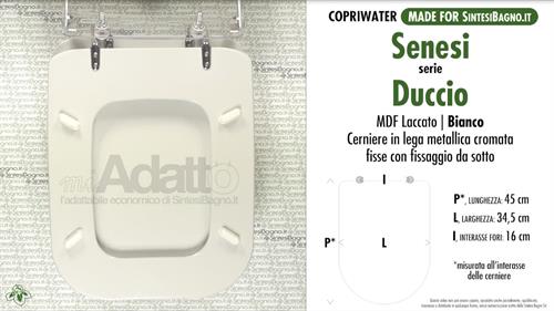 Abattant wc MADE pour DUCCIO SENESI modèle. Type ADAPTABLE. Prix économique