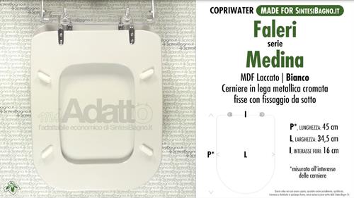 WC-Seat MADE for wc MEDINA FALERI Model. Type ADAPTABLE. Cheap price
