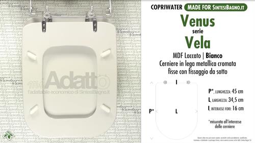 WC-Seat MADE for wc VELA VENUS Model. Type ADAPTABLE. Cheap price