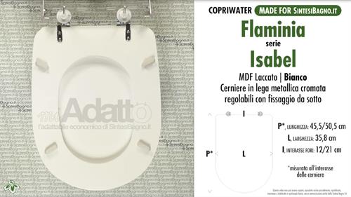 WC-Seat MADE for wc ISABEL FLAMINIA Model. Type ADAPTABLE. Cheap price