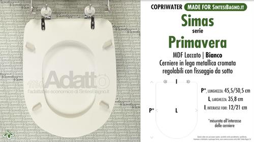 Abattant wc MADE pour PRIMAVERA SIMAS modèle. Type ADAPTABLE. Prix économique