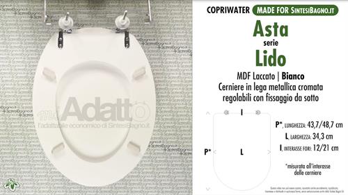 Abattant wc MADE pour LIDO ASTRA modèle. Type ADAPTABLE. Prix économique