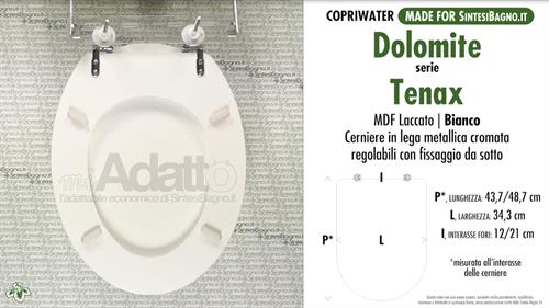 WC-Sitz MADE für wc TENAX DOLOMITE Modell. Typ ADAPTABLE. Wirtschaftlicher Preis
