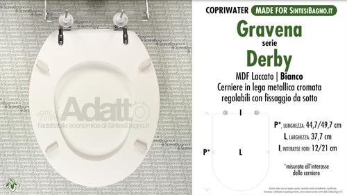 WC-Seat MADE for wc DERBY GRAVENA Model. Type ADAPTABLE. Cheap price
