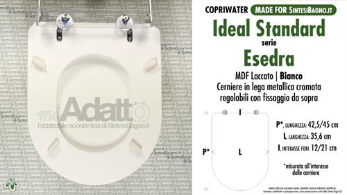 WC-Sitz MADE für wc ESEDRA IDEAL STANDARD Modell. Typ ADAPTABLE