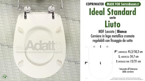 Abattant wc MADE pour LIUTO IDEAL STANDARD modèle. Type ADAPTABLE