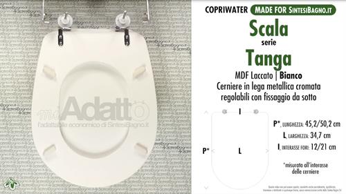 WC-Seat MADE for wc TANGA SCALA Model. Type ADAPTABLE. Cheap price