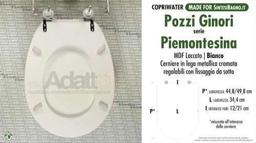 WC-Sitz MADE für wc PIE' PIEMONTE PIEMONTESINA POZZI GINORI Modell