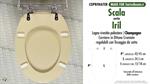 WC-Seat MADE for wc IRIL SCALA Model. CHAMPAGNE. Type DEDICATED. Wood Covered