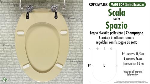 WC-Sitz MADE für wc SPAZIO SCALA Modell. CHAMPAGNE. Typ GEWIDMETER