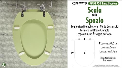 WC-Seat MADE for wc SPAZIO SCALA Model. WHISPERED GREEN. Type DEDICATED