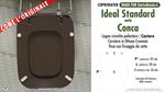 WC-Seat MADE for wc CONCA/IDEAL STANDARD Model. BEAVER. Type DEDICATED