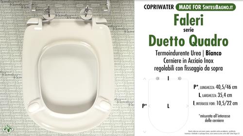 WC-Sitz MADE für wc DUETTO QUADRO/FALERI Modell. PLUS Quality. Duroplast