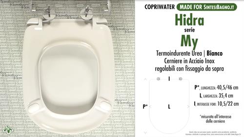 WC-Seat MADE for wc MY/HIDRA model. PLUS Quality. Duroplast