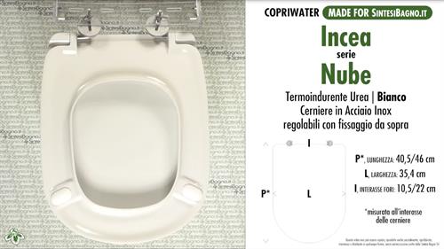 Abattant wc MADE pour NUBE/INCEA modèle. PLUS Quality. Duroplast