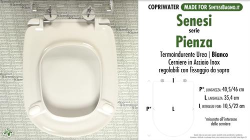 Abattant wc MADE pour PIENZA/SENESI modèle. PLUS Quality. Duroplast