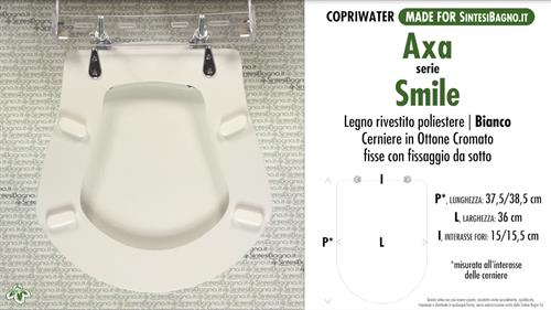 WC-Sitz MADE für wc SMILE AXA Modell. Typ GEWIDMETER. Polyester mit holzkern