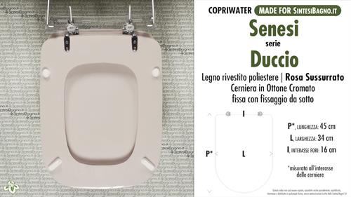 WC-Sitz MADE für wc DUCCIO SENESI Modell. ROSA WISPERTE. Typ GEWIDMETER