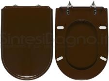 WC-Seat MADE for wc ONDA HIDRA Model. BROWN. Type DEDICATED. Wood Covered