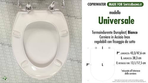 Abattant wc UNIVERSAL modèle. Duroplast
