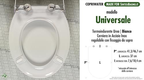 Abattant wc UNIVERSAL modèle. SOFT CLOSE. PLUS Quality. Duroplast