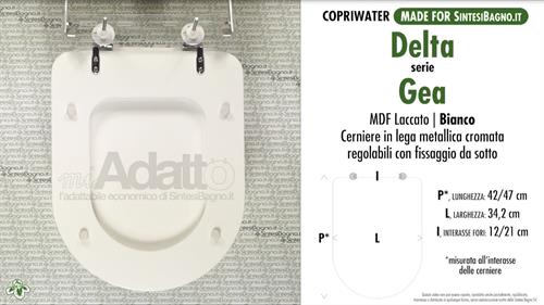 WC-Seat MADE for wc GEA DELTA Model. Type ADAPTABLE. Cheap price