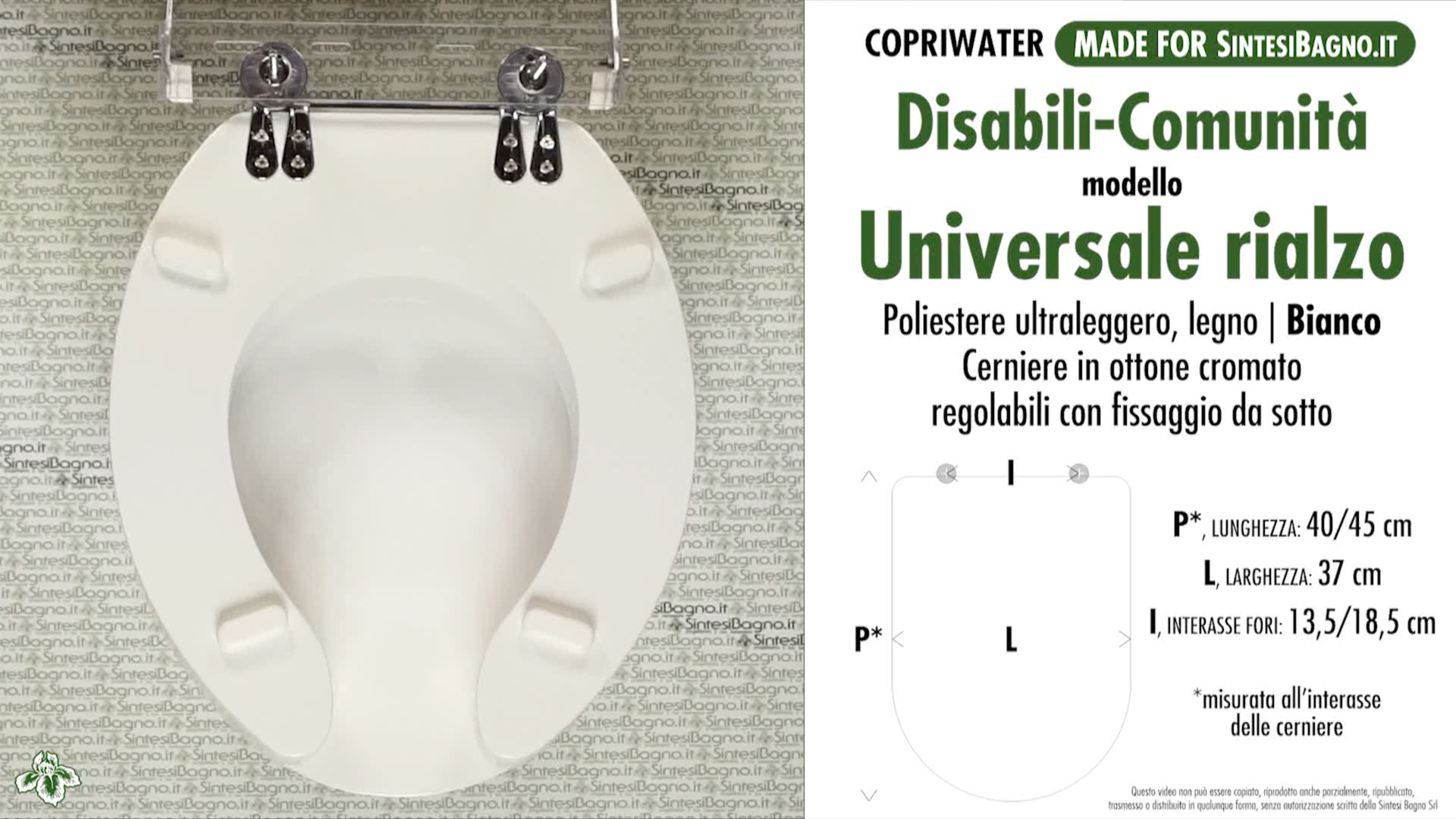 Ciambella Rialzo Universale Per Water Disabili H10 - Bagni e Pavimenti