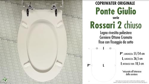 WC-Sitz für wc BEHINDERTER PONTE GIULIO. ROSSARI 2 CHIUSO CON COPERCHIO FS