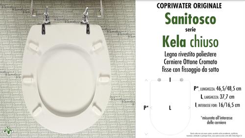 WC-Sitz für wc BEHINDERTER SANITOSCO. KELA CHIUSO CON COPERCHIO
