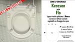 Abattant wc FLO/KERASAN modèle. Type “COMME L’ORIGINAL”. Duroplast