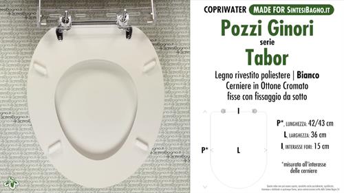 WC-Seat MADE for wc TABOR/POZZI GINORI Model. Type DEDICATED. Wood Covered