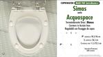 WC-Seat MADE for wc ACQUASPACE SIMAS model. PLUS Quality. Duroplast
