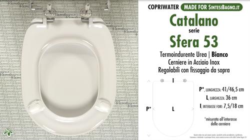 Abattant wc MADE pour SFERA 53 CATALANO modèle. PLUS Quality. Duroplast