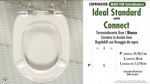 WC-Seat MADE for wc CONNECT IDEAL STANDARD model. PLUS Quality. Duroplast