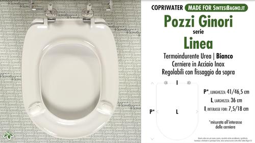 Abattant wc MADE pour LINEA POZZI GINORI modèle. PLUS Quality. Duroplast