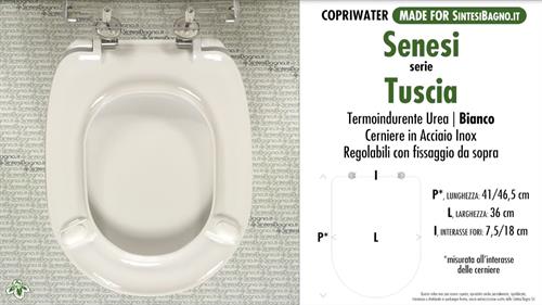 Abattant wc MADE pour TUSCIA SENESI modèle. PLUS Quality. Duroplast