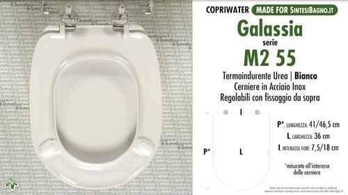 WC-Seat MADE for wc M2 55 GALASSIA model. SOFT CLOSE. PLUS Quality