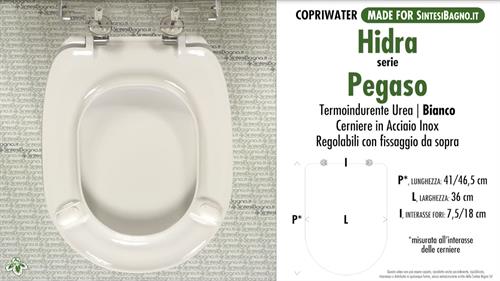 WC-Sitz MADE für wc PEGASO HIDRA Modell. SOFT CLOSE. PLUS Quality. Duroplast